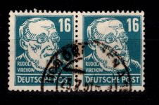 SBZ 218 d waag. Paar gestempelt geprüft Schönherr VP #DDR21