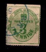 Hannover 21 gestempelt leichte Mängel im Durchstich #DCS27