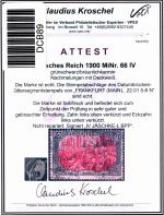 Deutsches Reich 66 IV gestempelt Attest,Kroschel VP, Befund Jäschke BPP #DCB89