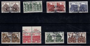 Berlin 242-249 gestempelt als Paare, Befund Schlegel BPP, einwandfrei #DCC03