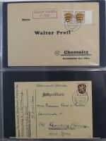 Französische Zone Reste einer großen Briefesammlung im Einsteck Album #MA383