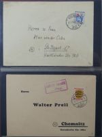 Französische Zone Reste einer großen Briefesammlung im Einsteck Album #MA383