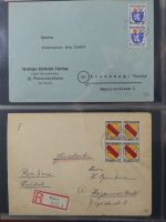 Französische Zone Reste einer großen Briefesammlung im Einsteck Album #MA383