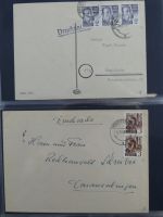 Französische Zone Reste einer großen Briefesammlung im Einsteck Album #MA383