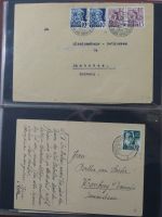 Französische Zone Reste einer großen Briefesammlung im Einsteck Album #MA383