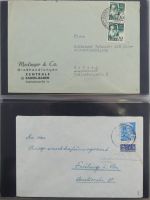 Französische Zone Reste einer großen Briefesammlung im Einsteck Album #MA383