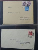 Französische Zone Reste einer großen Briefesammlung im Einsteck Album #MA383