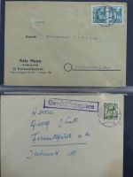 Französische Zone Reste einer großen Briefesammlung im Einsteck Album #MA383