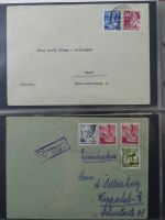 Französische Zone Reste einer großen Briefesammlung im Einsteck Album #MA383