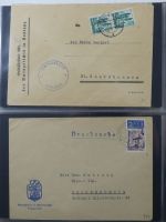 Französische Zone Reste einer großen Briefesammlung im Einsteck Album #MA383