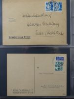 Französische Zone Reste einer großen Briefesammlung im Einsteck Album #MA383