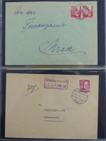 Französische Zone Reste einer großen Briefesammlung im Einsteck Album #MA383