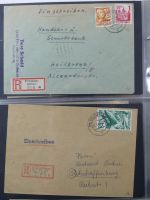 Französische Zone Reste einer großen Briefesammlung im Einsteck Album #MA383