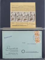 Französische Zone Reste einer großen Briefesammlung im Einsteck Album #MA383