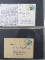 Französische Zone Reste einer großen Briefesammlung im Einsteck Album #MA383