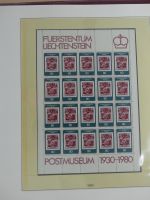 Liechtenstein Kleinbogenmappe im Lindner T falzlos Vordruck #MA403