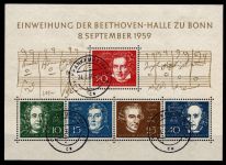 BRD Bund Block 2 gestempelt Frankfurt Tagesstempel, geprüft Schlegel BPP #DBU08