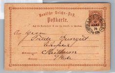 Deutsches Reich P 1 als Ganzsache mit Hufeisenstempel Strassburg #DCZ04