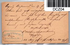 Deutsches Reich P 1 als Ganzsache mit Hufeisenstempel Strassburg #DCZ04