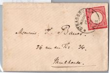 Deutsches Reich 4 auf Brief K 1 Strassburg #DCZ11