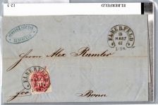 Preußen 16 gestempelt mit Hufeisenstempel Elberfeld Spalink 12/3 #DCZ17