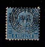 Baden 14 b gestempelt leichte Mängel, geprüft Stegmüller BPP #DDN73