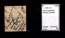 Sachsen 3 b gestempelt K 1 "Löbau", tiefst geprüft Vaatz BPP #DDO33