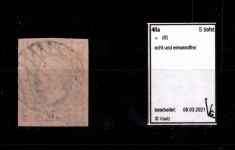 Sachsen 4 II a gestempelt Kreisgitterstempel, tiefst geprüft Vaatz BPP #DDO34