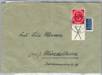 BRD S 5 auf Brief als Einzelfrankatur portogerecht #DDP34