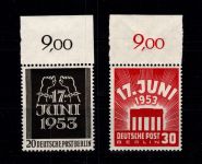 Berlin 101-105 Oberrand postfrisch Höchstwert geprüft Schlegel BPP #DDS57