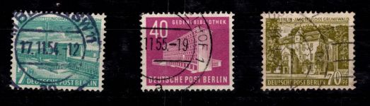 Berlin 121-123 gestempelt Höchstwert geprüft Schlegel BPP #DDS60