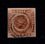 Dänemark 1 II b gestempelt geprüft Mogler BPP #DDS78