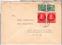 Berlin 44, 77 auf Brief Ausland #DDU44