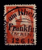 Deutsches Reich II Flugpost Rhein Main gestempelt geprüft Jäschke BPP #DDV15