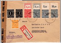 Alliierte Besetzung 920 P OR dgz, 920 P OR ndgz u.a. auf Brief Zensur #DDW01