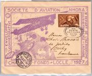 Schweiz Privatganzsache Nhora Flugpost La Chaux de Fonds als Ganzsache #DDW07