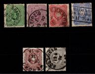 Deutsches Reich 31-36 a gestempelt alle bis auf Mi.Nr. 32 auf a geprüft #DCZ94