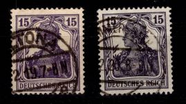 Deutsches Reich 101 a/b gestempelt geprüft Infla Berlin #DDA43