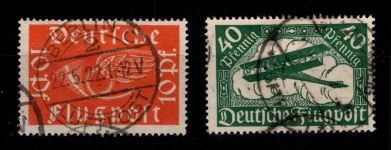 Deutsches Reich 111 a-112 a gestempelt geprüft Infla Berlin #DDA46