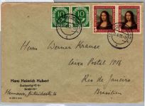 BRD Bund 128, 148 auf Brief MiF Ausland #DDZ45