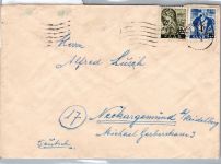 Saarland 229 II,231 II auf Brief als Mischfrankatur portogerecht #DEA37