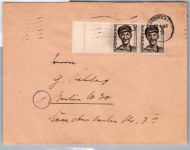 Saarland 243 L auf Brief als Mehrfachfrankatur nach Berlin portogerecht #DEA41