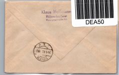 Saarland 244, 246, 249 auf Brief als Mischfrankatur Einschreiben #DEA50