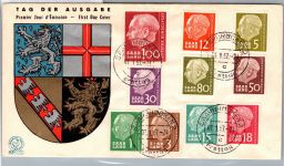 Saarland Heuss FDC als Ersttagsbrief 1. Januar #DEA86