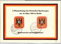 Berlin 136-137 auf Sonderpostkarte Bundesgartenschau. Plenarsitzung #DEB09