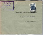 Böhmen und Mähren 40 auf Brief EF Ortsbrief portogerecht #DEB35