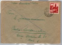 Generalgouvernement 42 auf Brief Deutsche Dienstpost Osten #DEB53