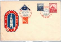 Böhmen und Mähren 52 u.a. auf Sonderumschlag mit Sst. Pardubitz 29.6.40 #DEB60