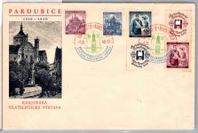 Böhmen und Mähren 27 u.a. auf Sonderumschlag mit Sst. Pardubitz 29.6.40 #DEB61