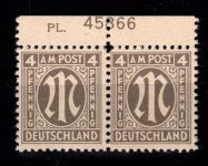 Alliierte Besetzung Bizone 2 z Pl.-Nr. OR postfrisch geprüft Hettler BPP #DEC41